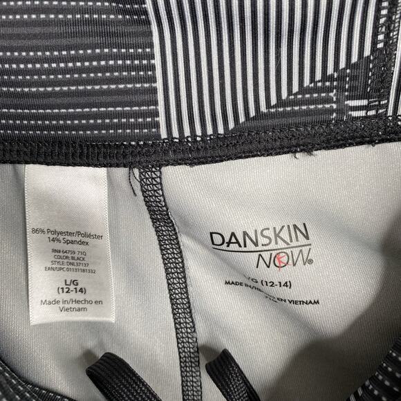 Danskin Now Womens L 12-14 Geometric Print Capri Leggings Athletic Workout - Picture 10 of 13